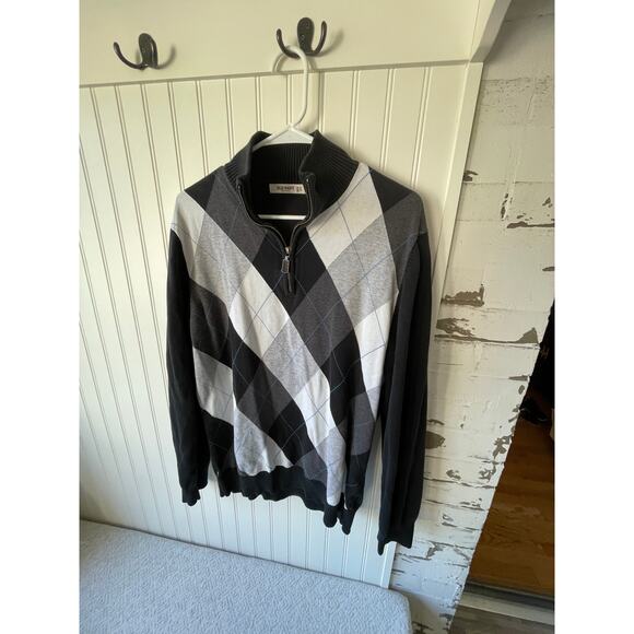 Men’s Old Navy quarter zip sweater plaid size large - Picture 3 of 4
